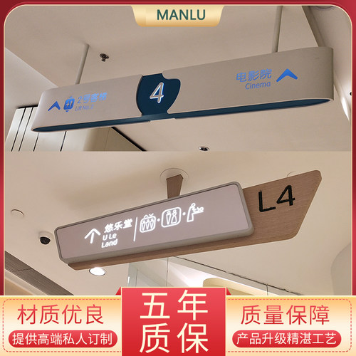 新款可定制地下车库吊牌灯箱指示牌停车场洗手间商场悬挂双面发光