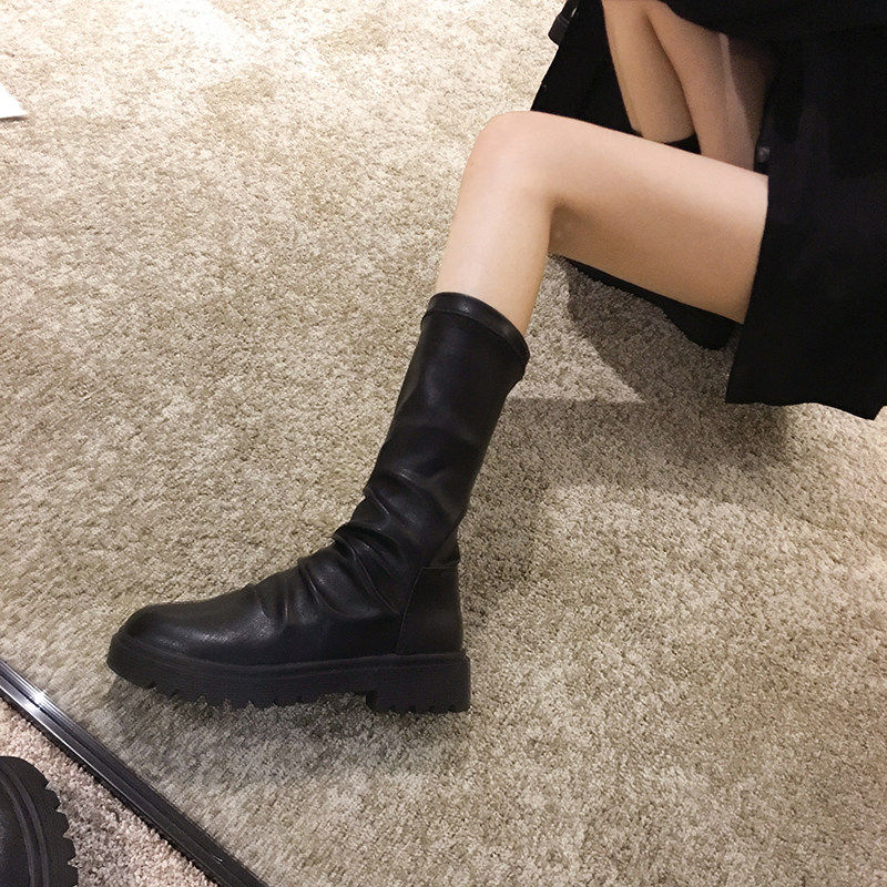短筒马丁靴女靴子夏季新款港味黑色春夏英伦机车百搭薄款短靴ins