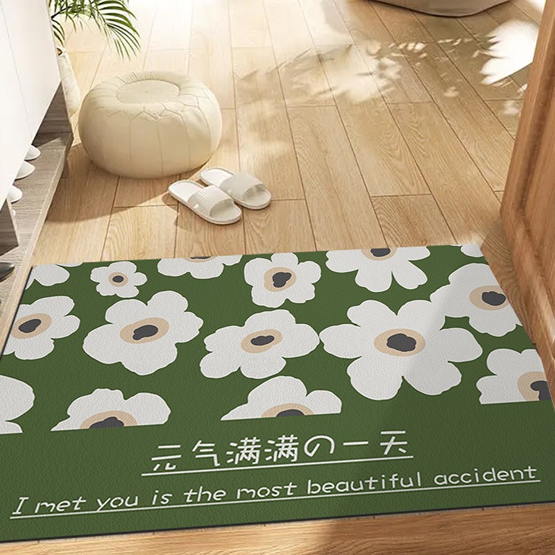 花朵入户门皮革地垫大门口家用防滑pvc脚垫门垫进门可擦免洗地毯