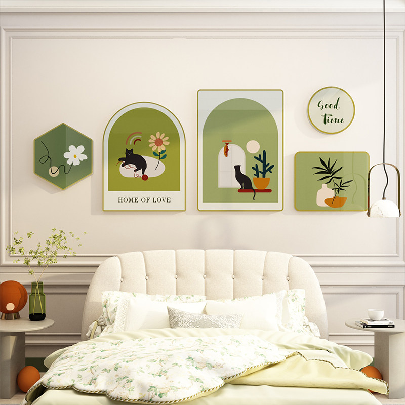 网红主卧室装饰小房间改造用品A布置电视背景墙面床头贴纸画客厅