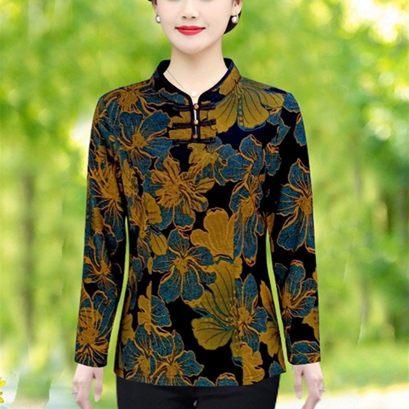 秋季新款女装中年妈妈春秋款纯棉上衣中老年人长袖打底衫冬装加绒,女装/女士精品,中老年女装,淘宝优惠券,粉丝福利购,淘宝优惠卷
