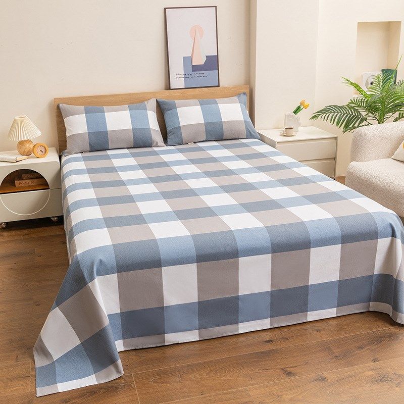 老式上海老牌国民纯棉床单单件100全棉粗布加厚三件套条纹格子,床上用品,床单,淘宝优惠券,粉丝福利购,淘宝优惠卷