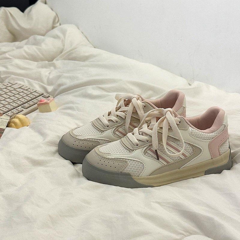 透气网面运动鞋小众设计夏季女学生小白鞋2025新款鞋子休闲板鞋子,女鞋,网面鞋,淘宝优惠券,粉丝福利购,淘宝优惠卷