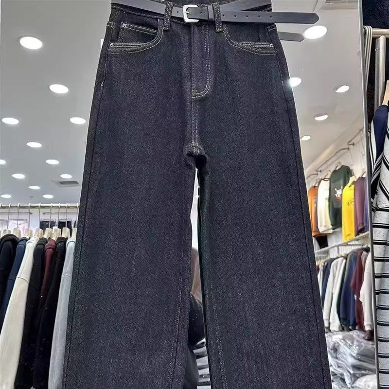 加绒加厚阔腿牛仔裤女冬季新款高腰百搭宽松休闲直筒裤0.91,女装/女士精品,牛仔裤,淘宝优惠券,粉丝福利购,淘宝优惠卷
