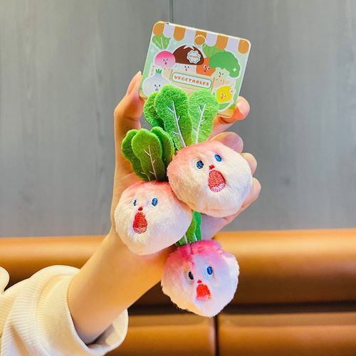 尖叫创意叠叠乐串串蔬菜钥匙扣毛绒玩偶学生儿童书包挂件挂饰礼物