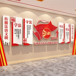 法律师事务所墙面装饰企业文化氛围布置办公室司形象背景标语贴画