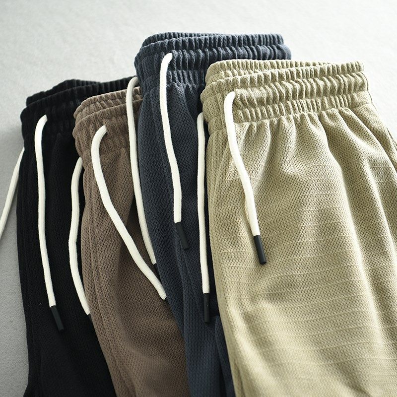 美式柔懦亲肤短裤男夏季松紧腰休闲运动裤外穿高级透气纯色五分裤,男装,短裤,淘宝优惠券,粉丝福利购,淘宝优惠卷