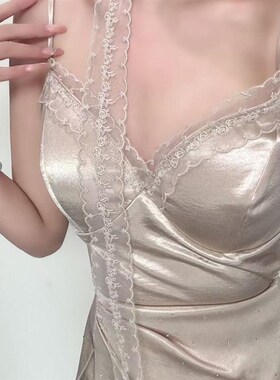 小诺本人绝绝子美背缎面吊带小背心可外穿内搭爆款打底上衣25173