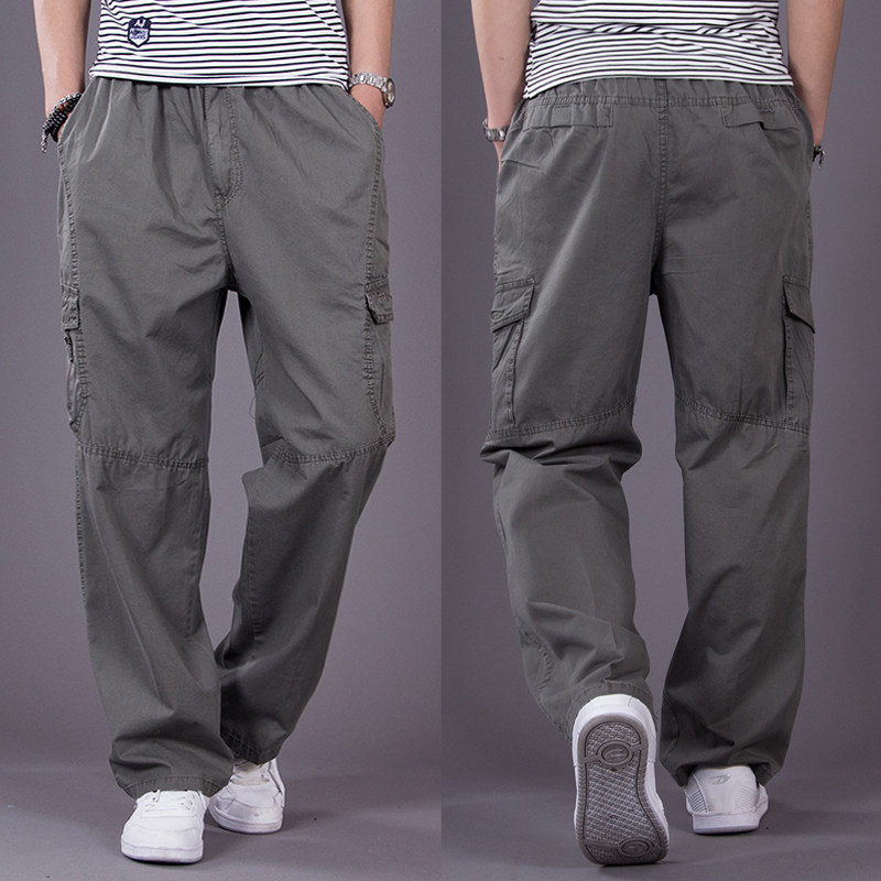 夏季宽松休闲裤男宽松加肥加大运动长裤多口袋工装裤胖子薄款裤子,男装,大码下装,淘宝优惠券,粉丝福利购,淘宝优惠卷