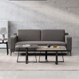 办公室沙发接待室沙发组合茶几商务大厅会客沙发真皮可定做颜色