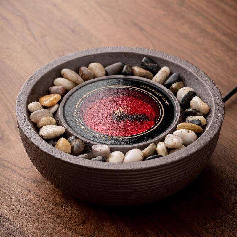 静音电陶炉家用室内冬日围炉煮茶器煮茶炉小型泡茶玻璃烧水壶套装