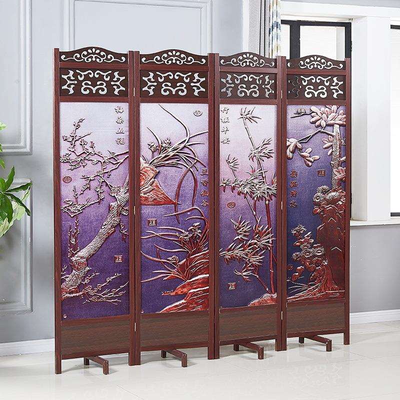 实木屏风隔断遮挡折叠客厅卧室酒店移动房间中式现代简约折屏玄关