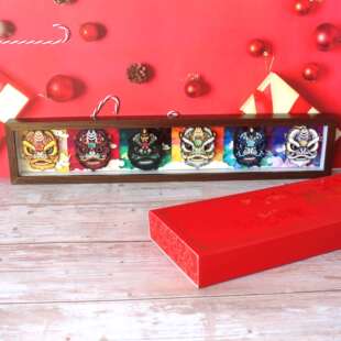 国潮新中式雕刻相框醒狮桌面摆件装饰招财纸艺文创展示框画框摆台