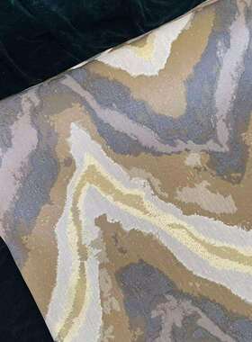 轻奢现代高经密色织水波纹窗帘面料简约抱枕面料高档双面提花布