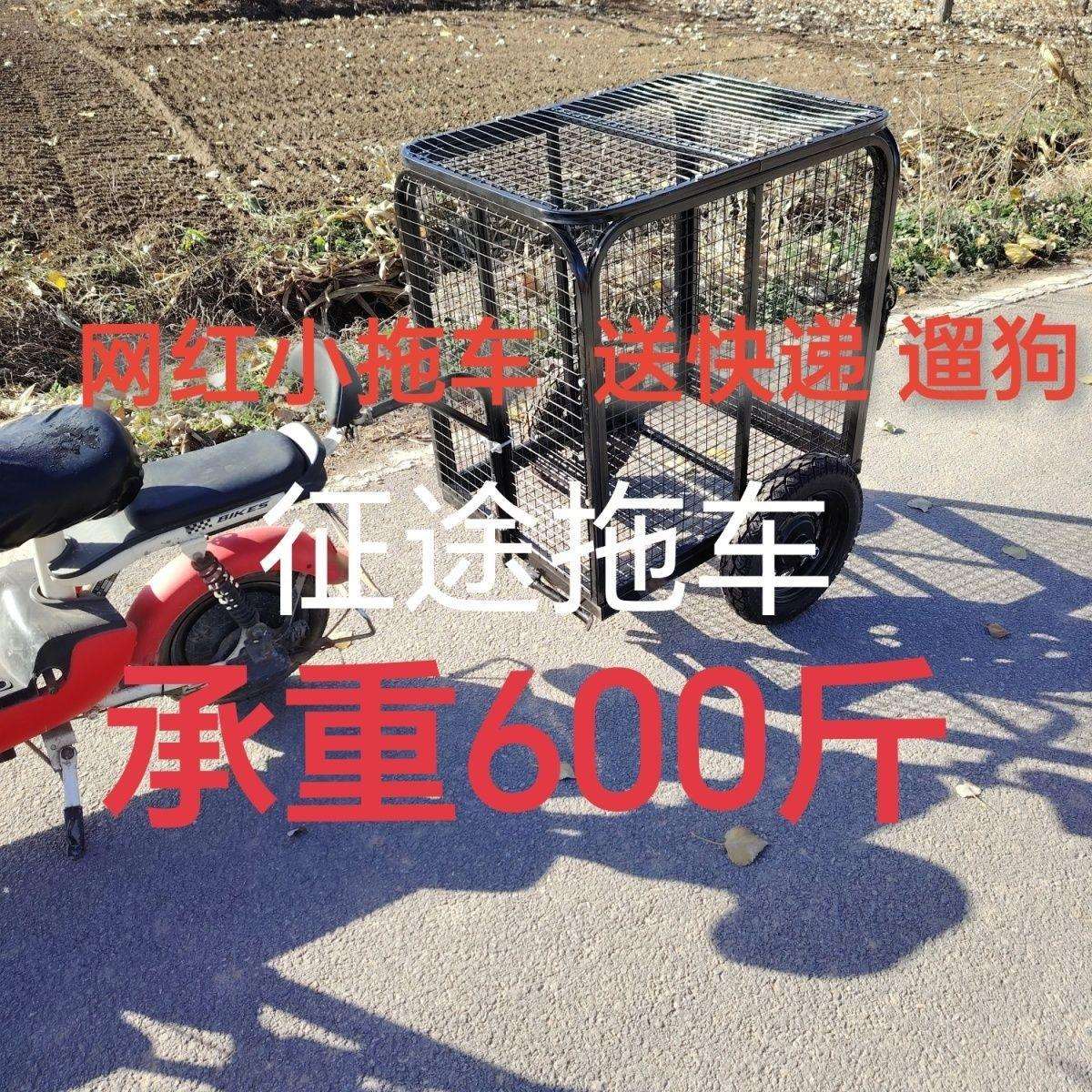 拉货拖车送快递网红后挂式小拉车遛狗其他纸质倒水桶旅行收纳