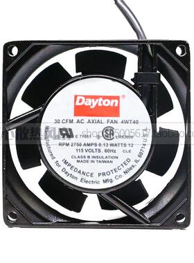 Dayton 30 cfm 4wt40 rpm 2750 0.13A 115V 机柜静音散热风扇