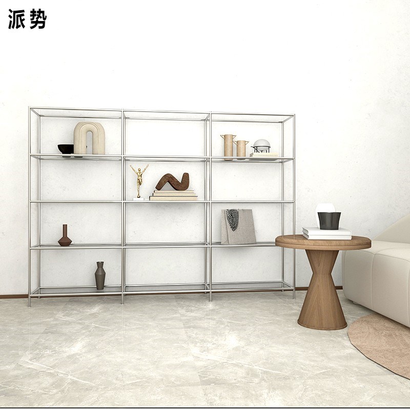 不锈钢架子展示架多层置物架服装店鞋子包包裤子陈列架收纳架玻璃