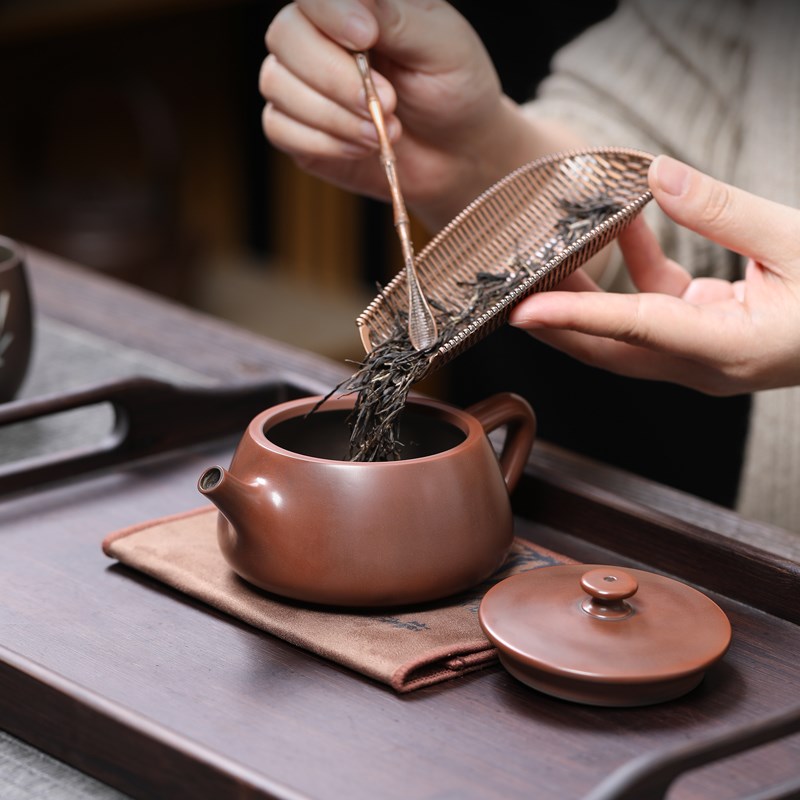 坭兴陶茶壶可提可转汉瓢壶全手工单个泡茶壶家用送礼陶瓷汉瓦壶
