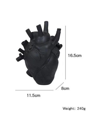 跨境心脏花盆仿真艺术装饰品摆件树脂工艺品插花装修家居创意创意