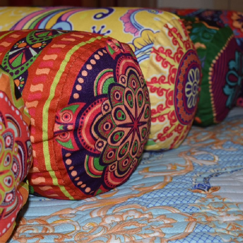 圆柱长条摩洛哥糖果民族复古短毛绒抱枕床头夹缝靠枕等身夹腿定制