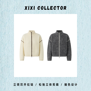 贾青朱丹沈梦辰明星同款·XIXICOLLECTOR100%绵羊毛老钱风外套