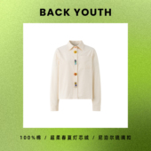 BACK 衬衫 YOUTH原创设计春款 琉璃扣短款