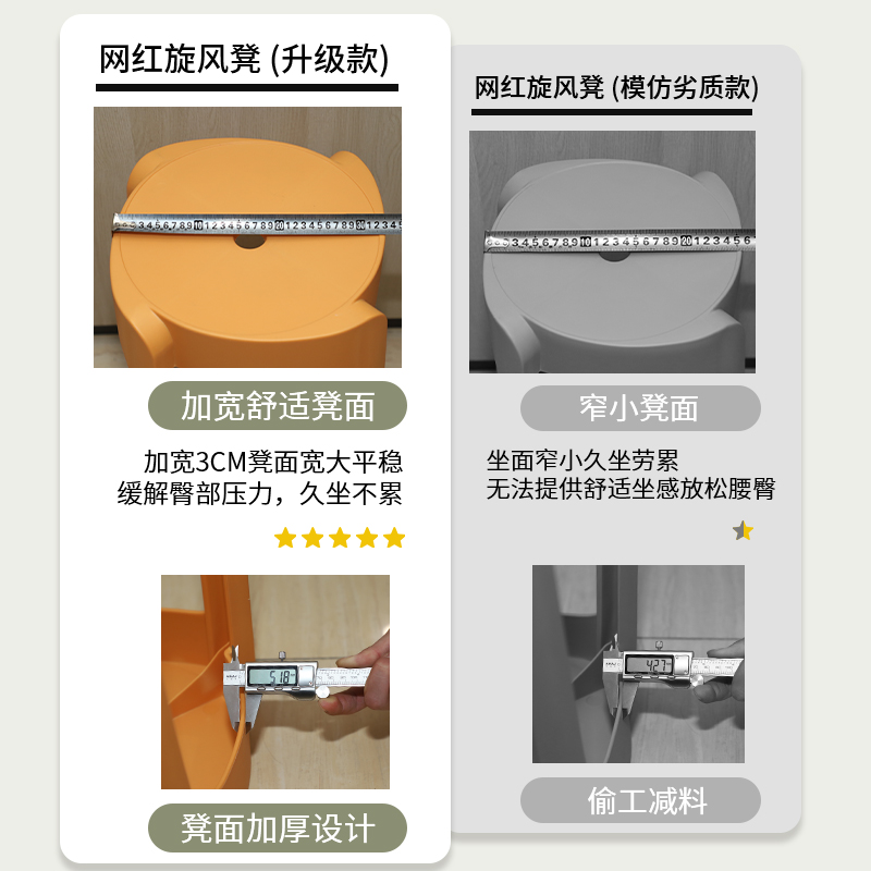 塑料凳子家用可叠放加厚高板凳风车圆胶凳简约饭厅备用餐桌高椅子