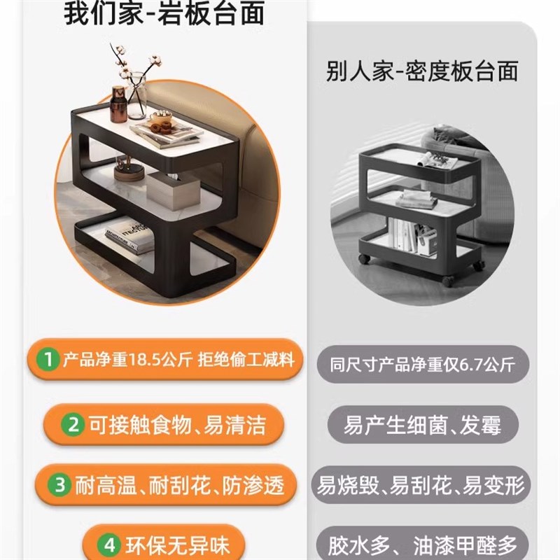可移动边几边柜沙发边置物架小桌子E客厅推拉茶几小推车边桌床头