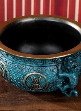 《聚宝盆》铜摆件客厅玄关家居装饰开业办公室乔迁礼品