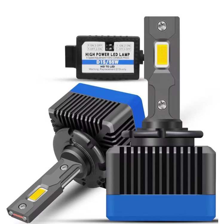 跨境汽车LED大灯D1S/D2S/D3SD4S/D5SD8S大功率55W双铜管前大灯