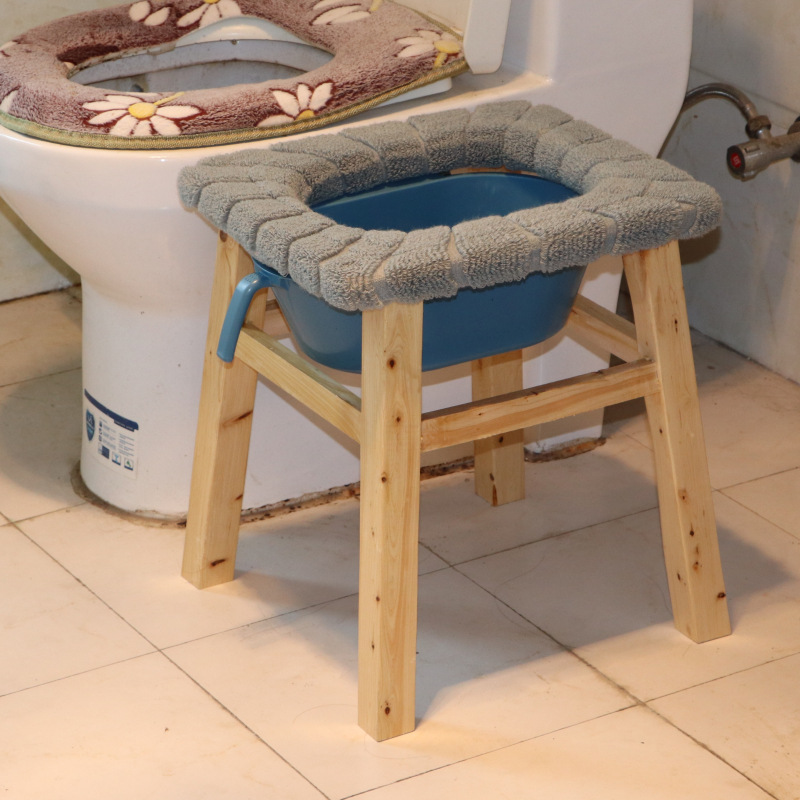 实木坐便椅老人孕妇坐便器厕所凳C病人大便座椅木质坐便凳家用便