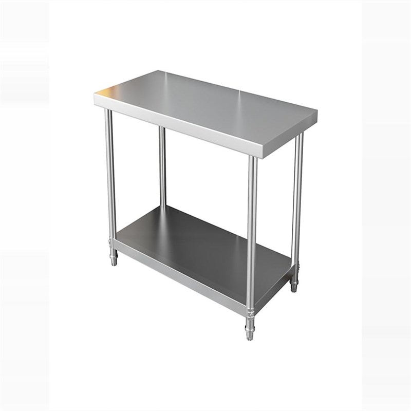 不锈钢操作台两层加厚后厨v方形切菜桌面三层厨房置物架单层灶台