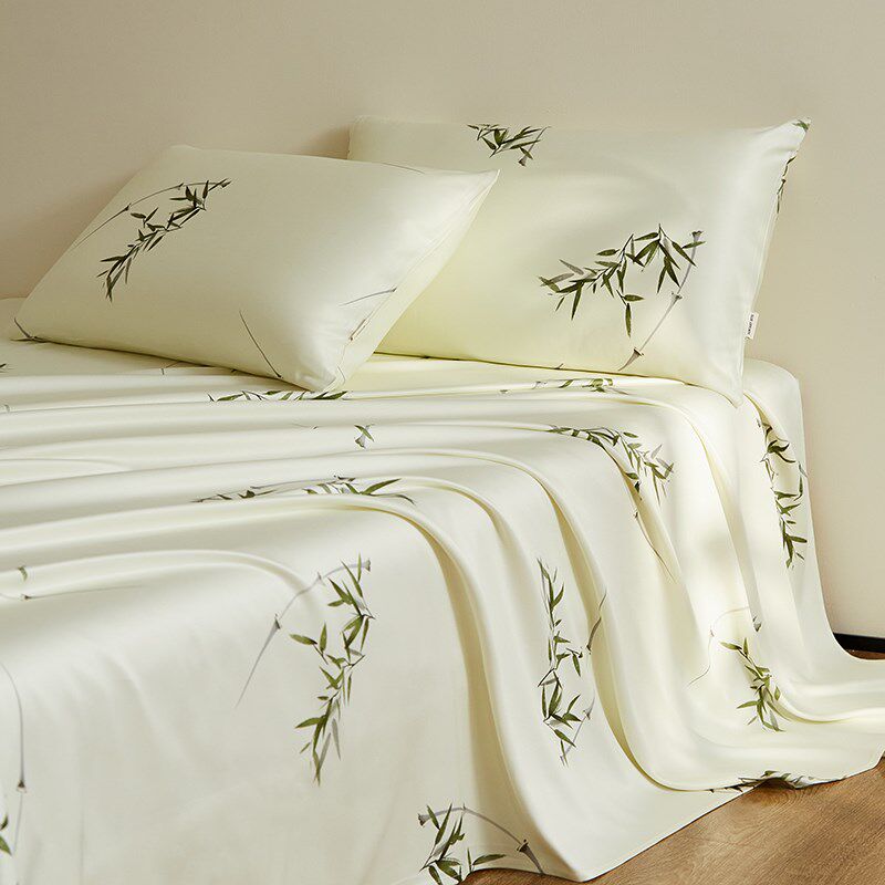 高端竹纤维软凉席三件套天丝凉席空调席1.8可S水洗抑菌折叠床笠