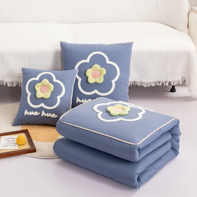 四季抱枕被子两用办o公室午睡枕头二合一汽车上用靠枕折叠毯多功