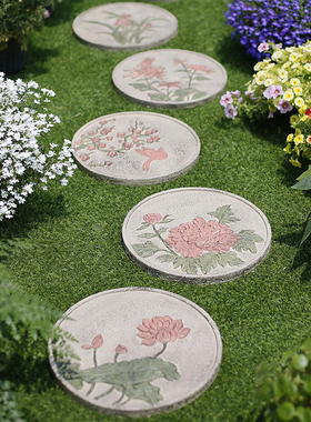 庭院脚踏石花园仿古布置r摆件小院子装饰户外踏步创意垫脚石摆件