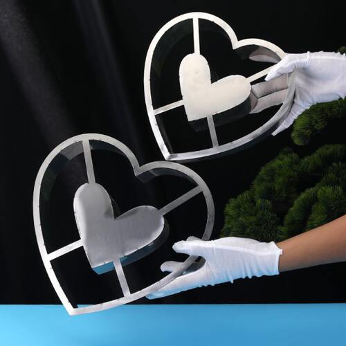 不锈钢J刺身装饰定型状爱海鲜柱造冰心盘模具姿造摆型碎模具冰型