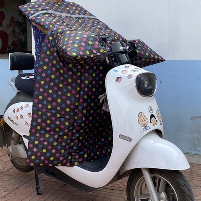 电动车防风被挡风被冬季保暖双面防水挡风被Q连体加绒防风挡风