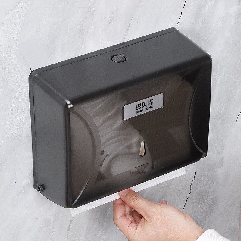 免打孔壁挂式擦手k纸盒卫生间抽取式纸巾盒厕所商用洗手间抽纸架