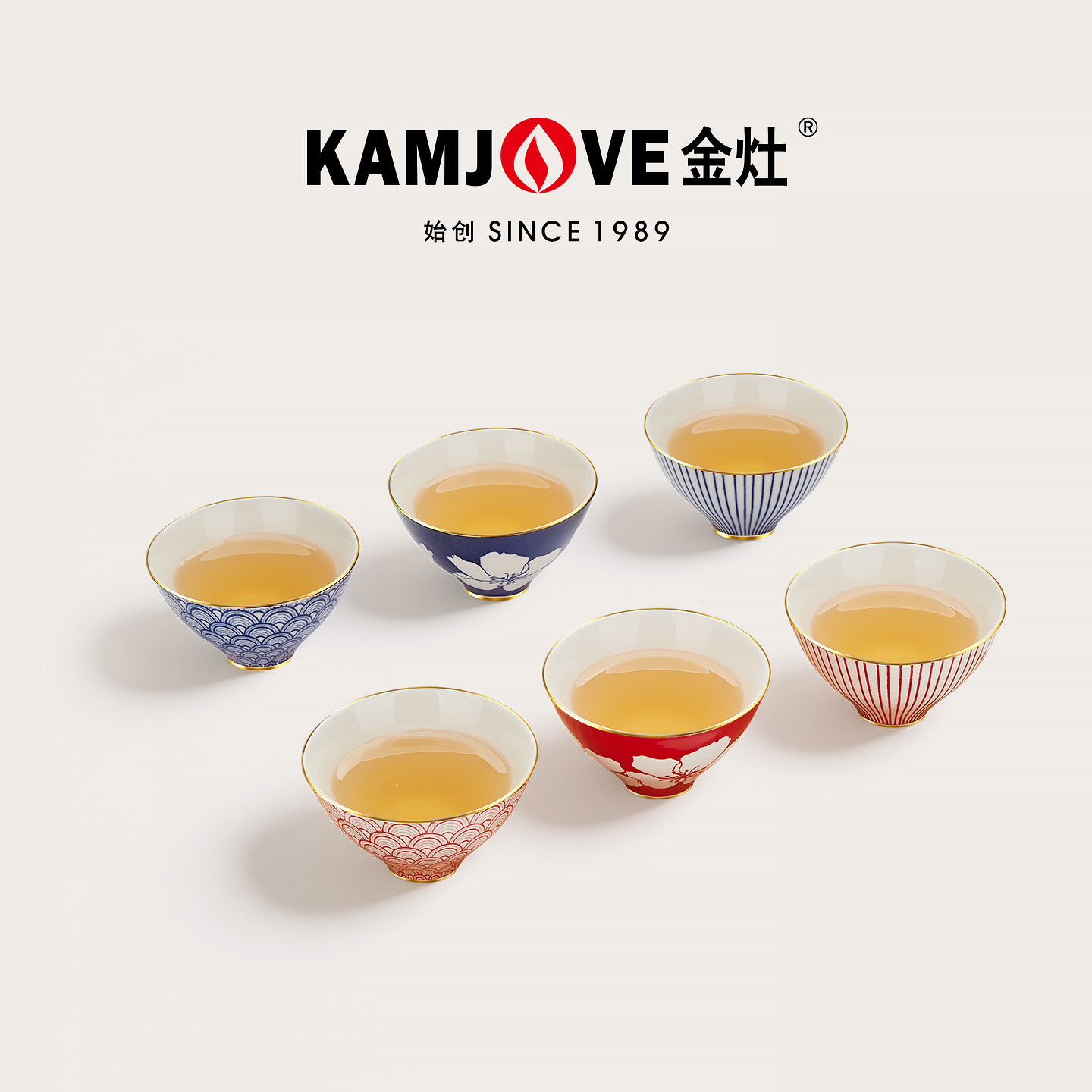 金灶KP-Z06陶瓷功夫茶杯茶盏家用待客专用品茗杯日式小茶杯6只