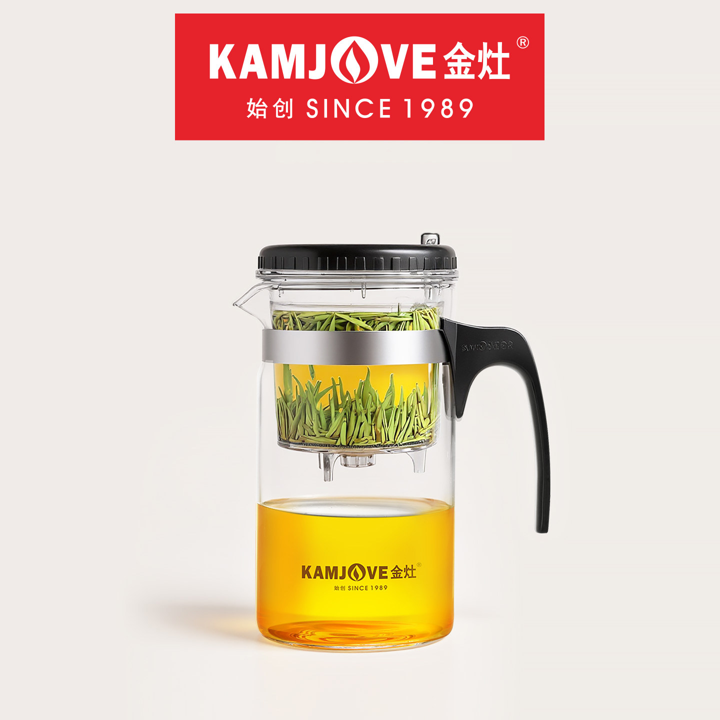 金灶TP-160飘逸杯耐热玻璃泡茶壶花茶壶家用一键茶水分离器冲泡