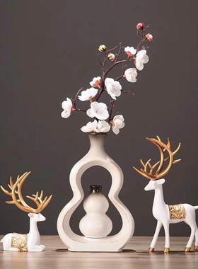 招财镇宅葫芦摆件北欧轻奢高档家居客厅玄关酒柜装饰乔迁新居厂家