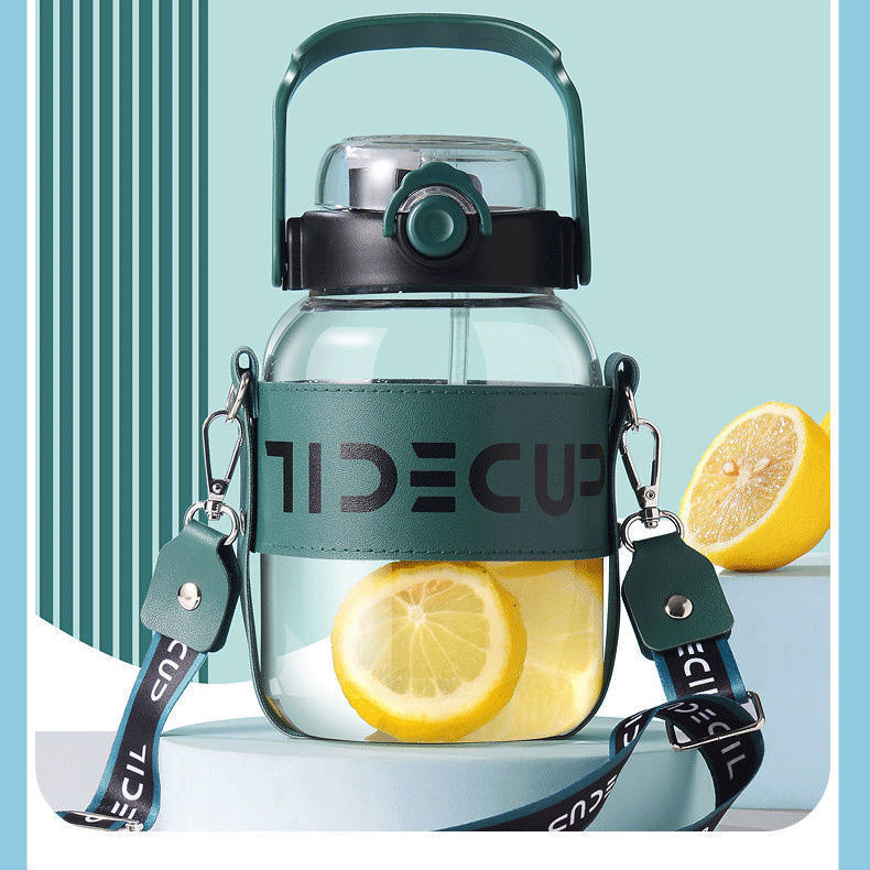 玻璃大肚杯大容量吨吨桶女款1000ml夏天水杯耐高温水壶W男2022新