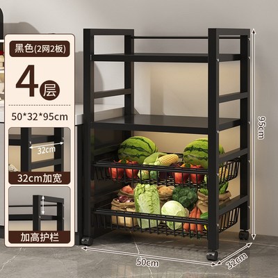 2025新款可移动厨房置物架家用多功能微波炉Q收纳架子转角置物架