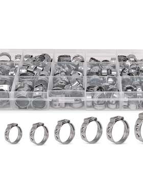 跨境 145pcs盒装304不锈钢快速固定,卡箍喉箍抱箍管卡组合套装