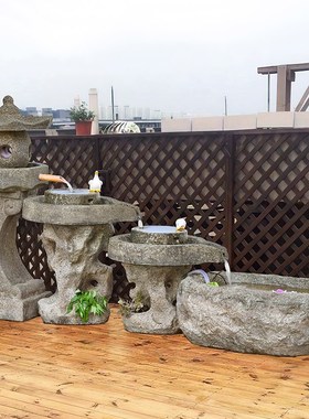 热销大型户外假山流水喷泉造景摆件循环水池庭院露台小院石磨落地