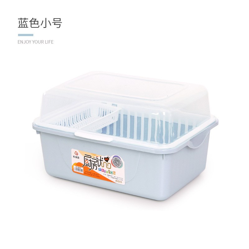 简易碗柜装碗筷收纳箱带盖沥水架塑料置碗盆家用碗盒厨房放碗防水