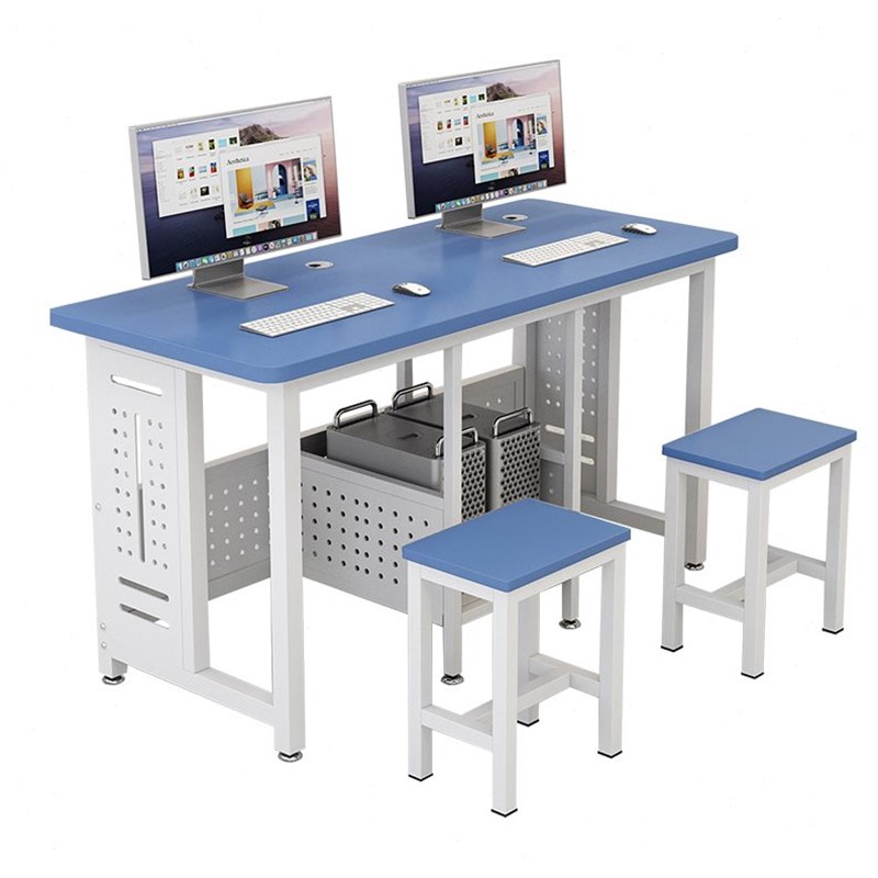 学校机房微机室定制电脑桌中小学生多媒体教室培训桌台式简约机箱