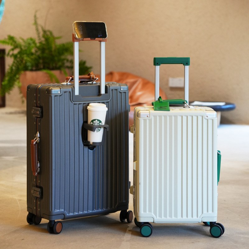 2024新款铝框行李箱抗摔拉杆箱学生皮箱20登机箱24旅行箱密码箱包