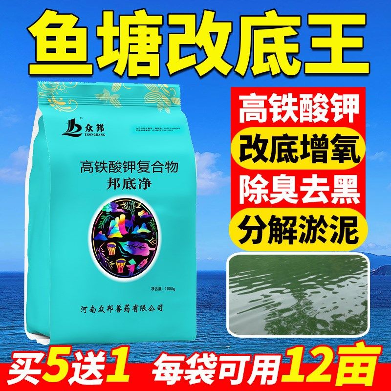 水产养殖改底王高铁酸钾鱼塘除臭鱼虾蟹塘水库增氧调水专用净水宝,畜牧/养殖物资,水质调节剂,淘宝优惠券,粉丝福利购,淘宝优惠卷
