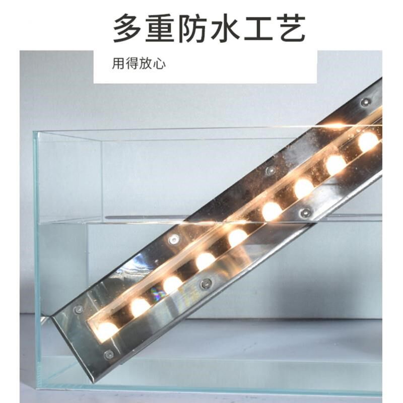 LED水底灯嵌入式水下长条灯不锈钢户外防水鱼池专用条形埋地灯24V